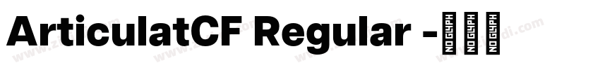 ArticulatCF Regular 字体转换